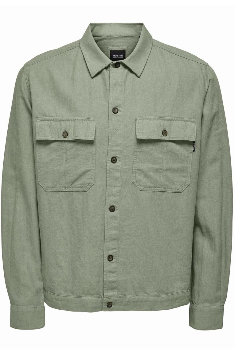 Only & Sons onskennet ls linen overshirt noos